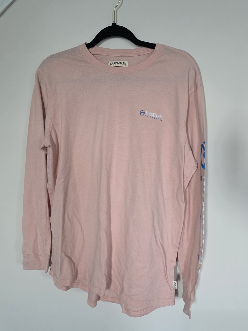 Magellan Outdoors Men’s Light Pink Long Sleeve Performance Tee XL